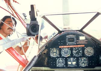 Mounting a camera to a Stearman bi-plane for an aerial stunt sequence